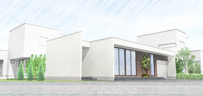 制作実例 外観パース 事例35 住宅パース 建築パース制作 フューチャーリンク 制作実例 外観パース 事例35 住宅パース 建築パース制作 フューチャーリンク
